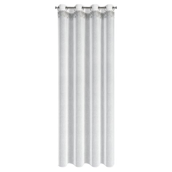 Božićna zavjesa od gaze ukrašena aplikacijom s motivom zvijezde, 140x250 cm - XMAS