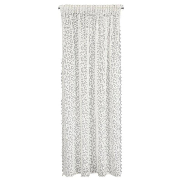 Zavjesa DAISY na traci 130x270 cm bijela