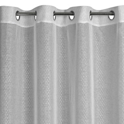 Zavjesa od svijetlog etamina sa srebrnim printom 300x250 cm Loara