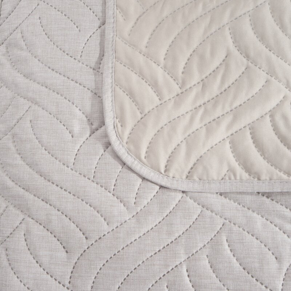 Prekrivač koji imitira lan 220x240 cm s geometrijskim uzorkom, LEN Design 91