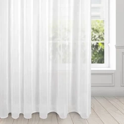 Zavjesa od glatkog mat voala 300x250 cm bijela boja Lucy