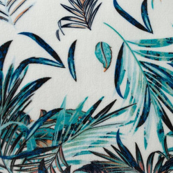 Pokrivač mekan i ugodan na dodir s printom plavog lišća 150 X 200 PILAR