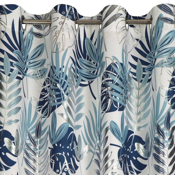 Zavjesa 140x250 s motivom egzotičnog lišća i sjajnim printom Malta