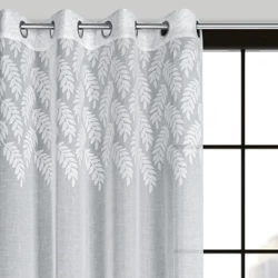 Zavjesa s ukrasnom trakom od jacquard listova u gornjem dijelu 140x250 Anet