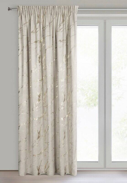 Gotova zavjesa 140x270 od baršuna ukrašena sjajnim mramorom Molly