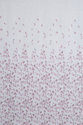 Prozorska zavjesa od svijetlog etamina s printom malih ljubičastih listića 140x250 cm Noemi