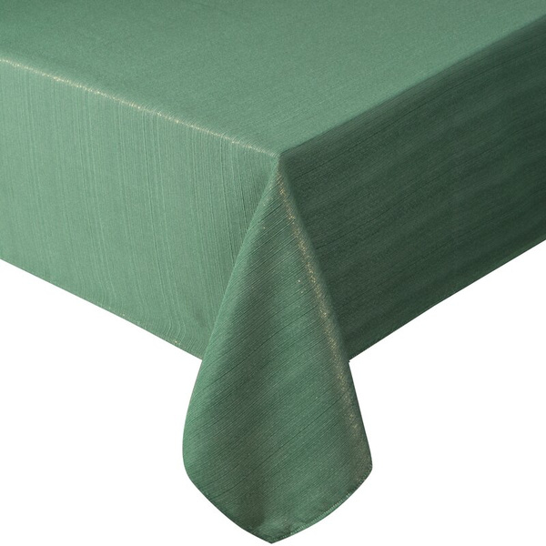 Zeleni stolnjak 140x260 cm tkan sjajnim koncem - GLAMO