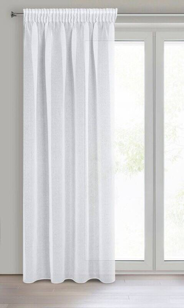 Zavjesa 140x270 od glatkog mat etamina na traku Elpidia 