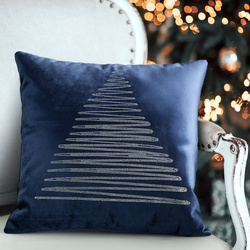 Božićna jastučnica 45x45 cm baršunasta ukrašena dijamantima ROYAL