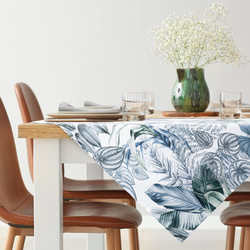 Baršunasti stolnjak 85x85 ukrašen printom egzotičnog lišća