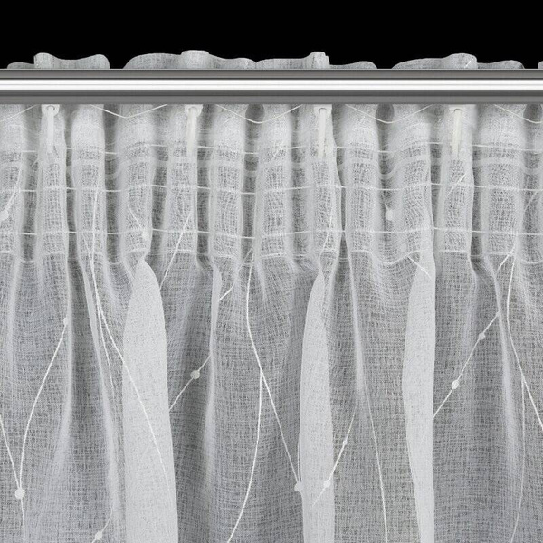 Zavjesa 140x270 od etamina ukrašen suptilnim srebrnim uzorkom Arlena