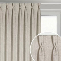 Zavjesa s lanenim tkanjem s melange efektom, 125x270 cm FLEX 1:1,5 - Jula