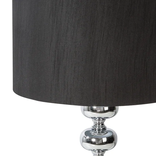 Crna stolna lampa s bazom od mramora i metala i abažurom od mat tkanine 36x23x61 Niki 01