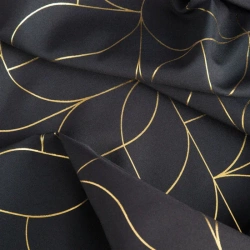 Zavjesa sa zlatnim geometrijskim printom 140x250 Evi