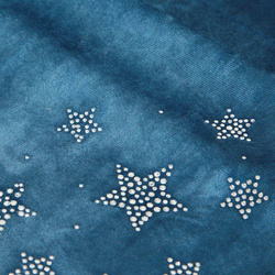 Trkač za stol božićni tamnoplavi baršunasti stolnjak ukrašen aplikacijom od štrasa 40x140 Dalia