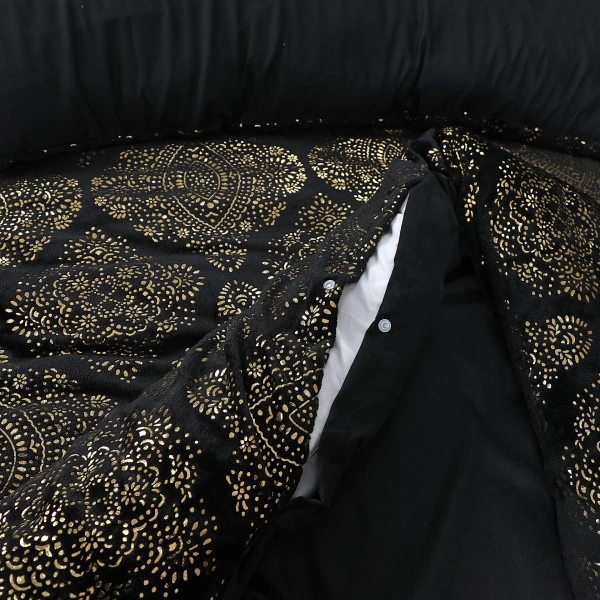 Posteljina od flanelskog flisa 240x200/220 sa zlatnim uzorkom Glamour Flannel