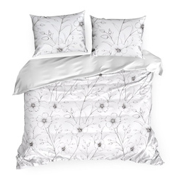 Posteljina 160x200 cm od pamučnog satena s cvjetnim uzorkom SPRING