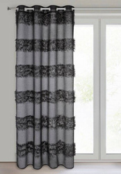 Zavjesa 140x250 od gaze ukrašena moher koncem Margaret 3