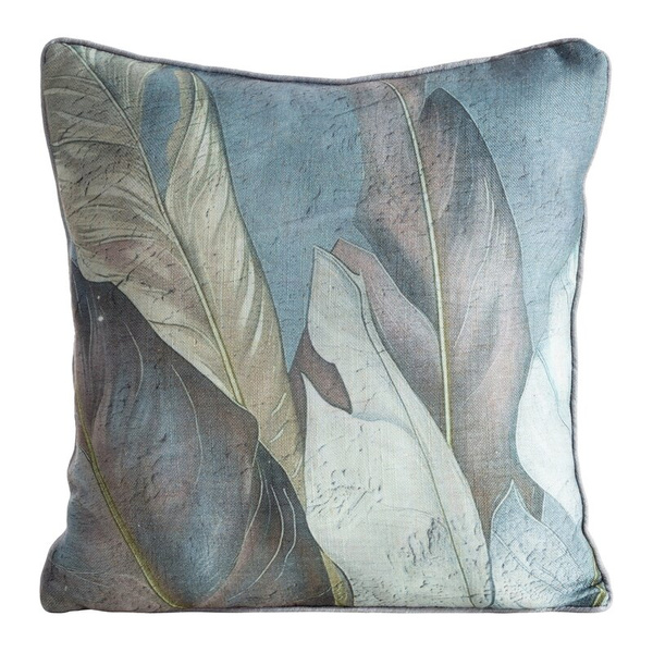 Dekorativna jastučnica 45x45 s lanenom strukturom i ukrasnim rubom LEN