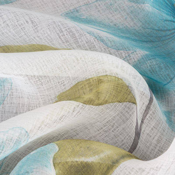 Zavjesa od svijetlog etamina sa printom cvijeća, poluprozirna 140x250 Sofia