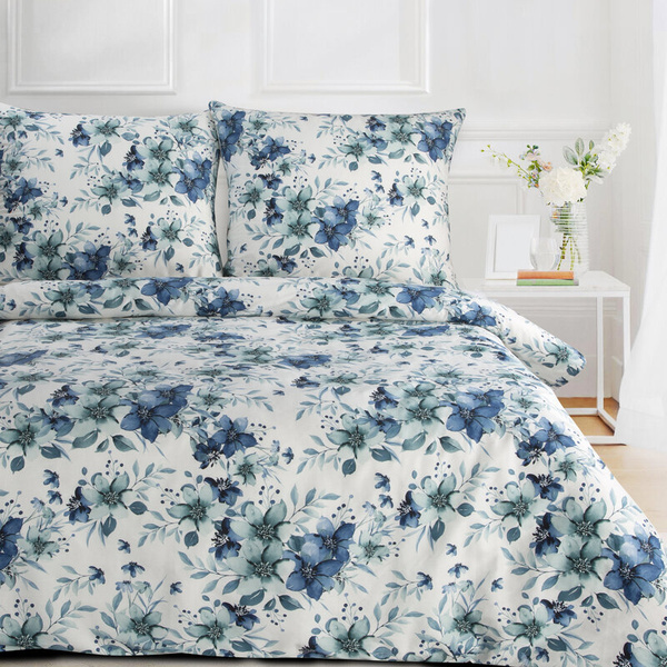 Posteljina 220x200 cm od pamučnog satena s cvjetnim uzorkom SPRING