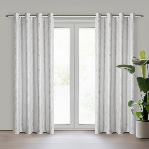 Baršunasta baršunasta zavjesa ukrašena istrošenim printom, 140x250 cm, rupice - ARNITA