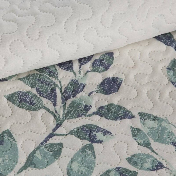 Lagani prekrivač s printom zelenih grančica 200x220 CLARISSA