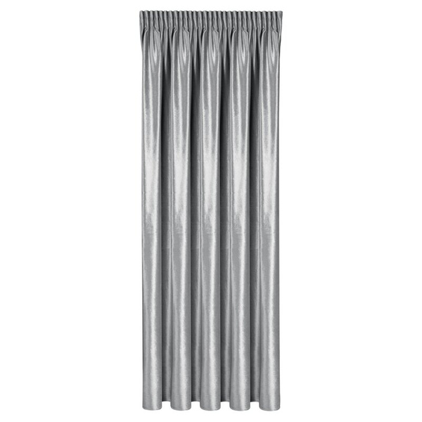 Srebrna zavjesa od sjajnog baršuna 140x270 cm traka - CAMERON