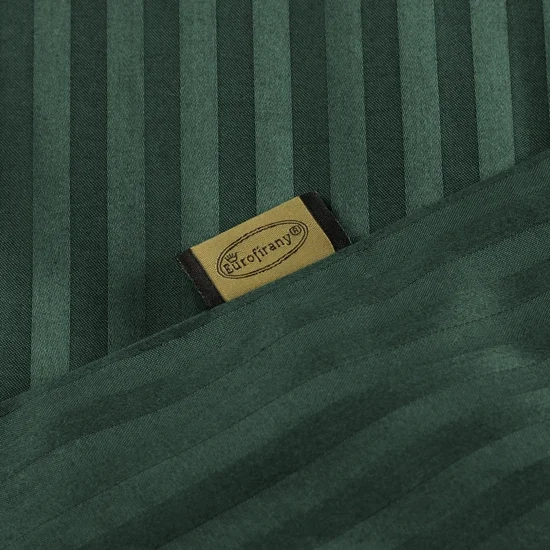 Premium prugasta posteljina za apartmane od pamučnog satena 160x200