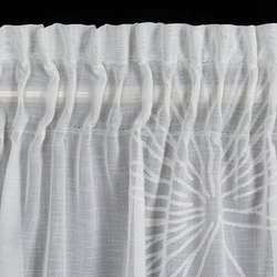 Zavjesa od svijetlog etamina sa motivom jacquard listova na traci 140x270 Jane