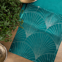 Baršunasti nadstolnjak 35x180 s velikim art deco lepezastim uzorkom Blink 14