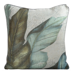 Dekorativna jastučnica 45x45 s lanenom strukturom i ukrasnim rubom LEN