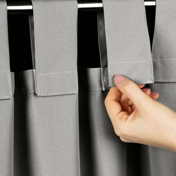 Zavjesa za terasu 155x200 boj srebrna od nepromočive tkanine sa čičak trakama, GARDEN