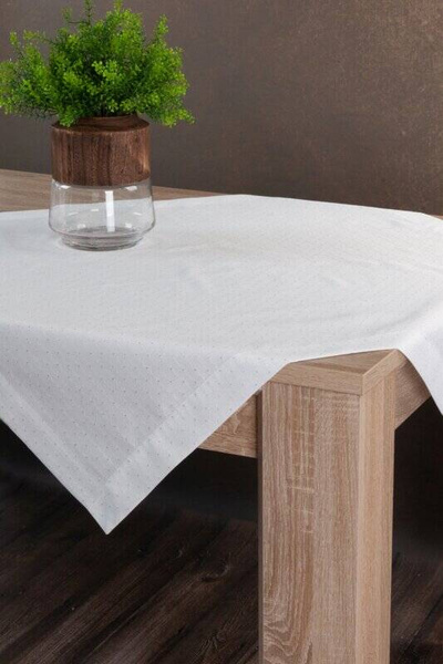 Stolnjak 85x85 ukrašen srebrnim sjajnim koncem s elegantnom trakom Eliza