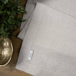 Sivi stolnjak sa ukrasnim rubom i zlatnim koncem 140x180 Stella 1