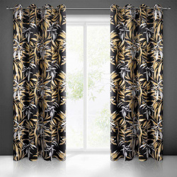 PIERRE CARDIN zavjesa od mekog baršuna s printom grančica 140x250 cm bež, crna Zoja