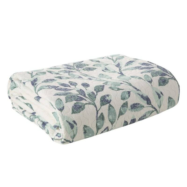 Lagani prekrivač s printom zelenih grančica 200x220 CLARISSA