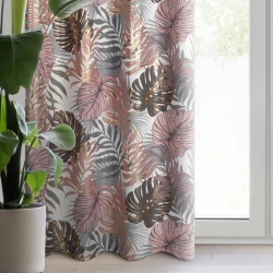 Zavjesa s printom lišća monstere 140x250