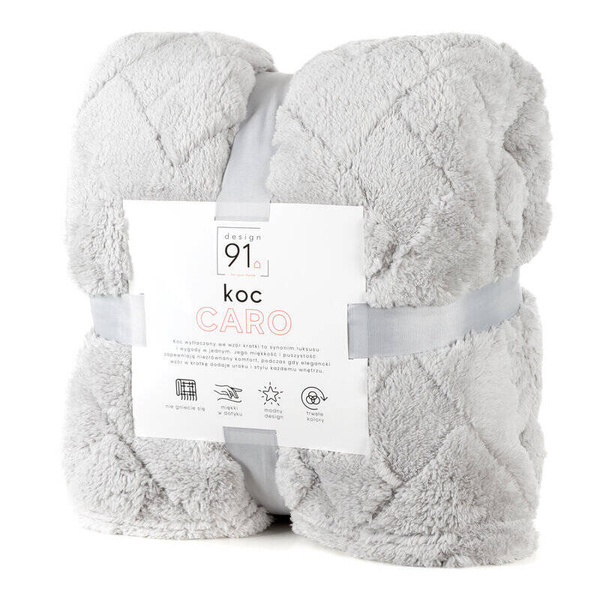 Flano deka 150x200 ukrašena reljefnim uzorkom CARO