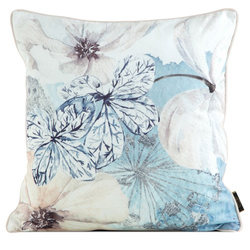 PREMIUM dvostrana jastučnica 45x45 od mekog baršuna s cvjetnim motivom i rubnim detaljima VELVET