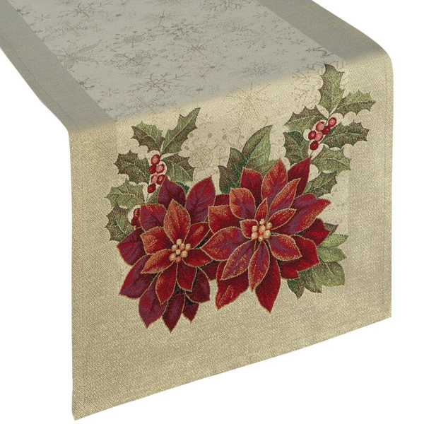 Tapiserijski nadstolnjak 50x110 cm ukrašen božićnim motivom