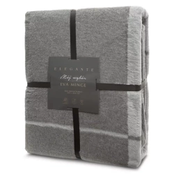 Pamučno-akrilna topla deka 220x240 cm s geometrijskim printom ELEGANTE Eva Minge