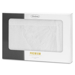 PREMIUM stolnjak 140x280 ukrašen rubom i vezenom čipkom ELEN