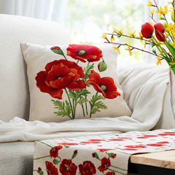 Jastučnica od pamučne tapiserije dimenzija 45x45 cm ukrašena proljetnim uzorkom GOB 