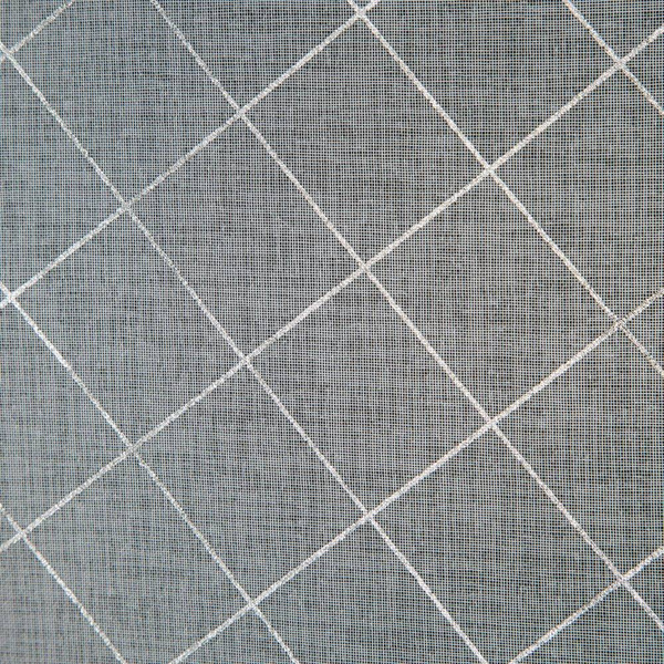 Gotova bijela zavjesa DIMA 140x250 s ušicama sa srebrnim tiskom