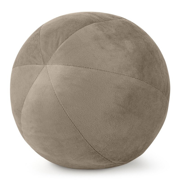 Ukrasni jastuk, kugla O 24 cm od baršuna s kontrastnim rubom Gaja