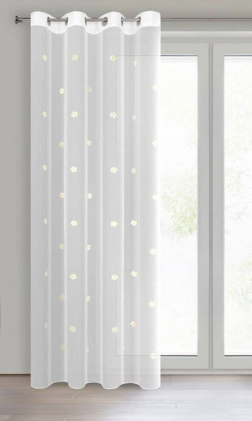 Dječja zavjesa s cvijećem izvezenim lepršavim koncem 140x250 Elsa