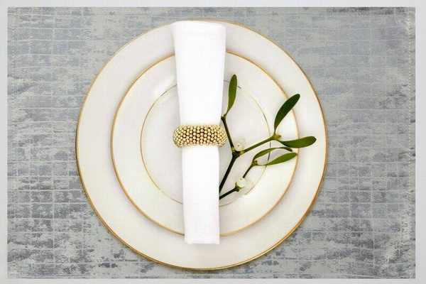 Set od 4 žakard podloške s nježnim izlizanim uzorkom , 30x40 Alina