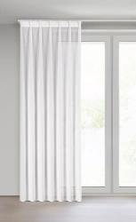 Bijela šifonska zavjesa 80x270 cm FLEX 1:1,5 - Ruby