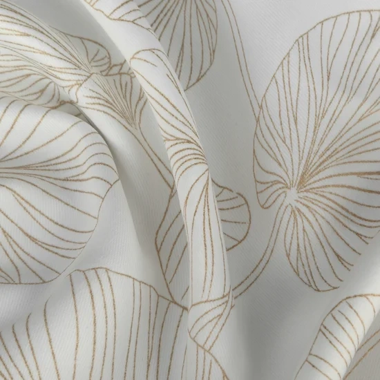 Zavjesa od blackout tkanine sa printom zlatnih listova lopoča 140x300 cm  Margold